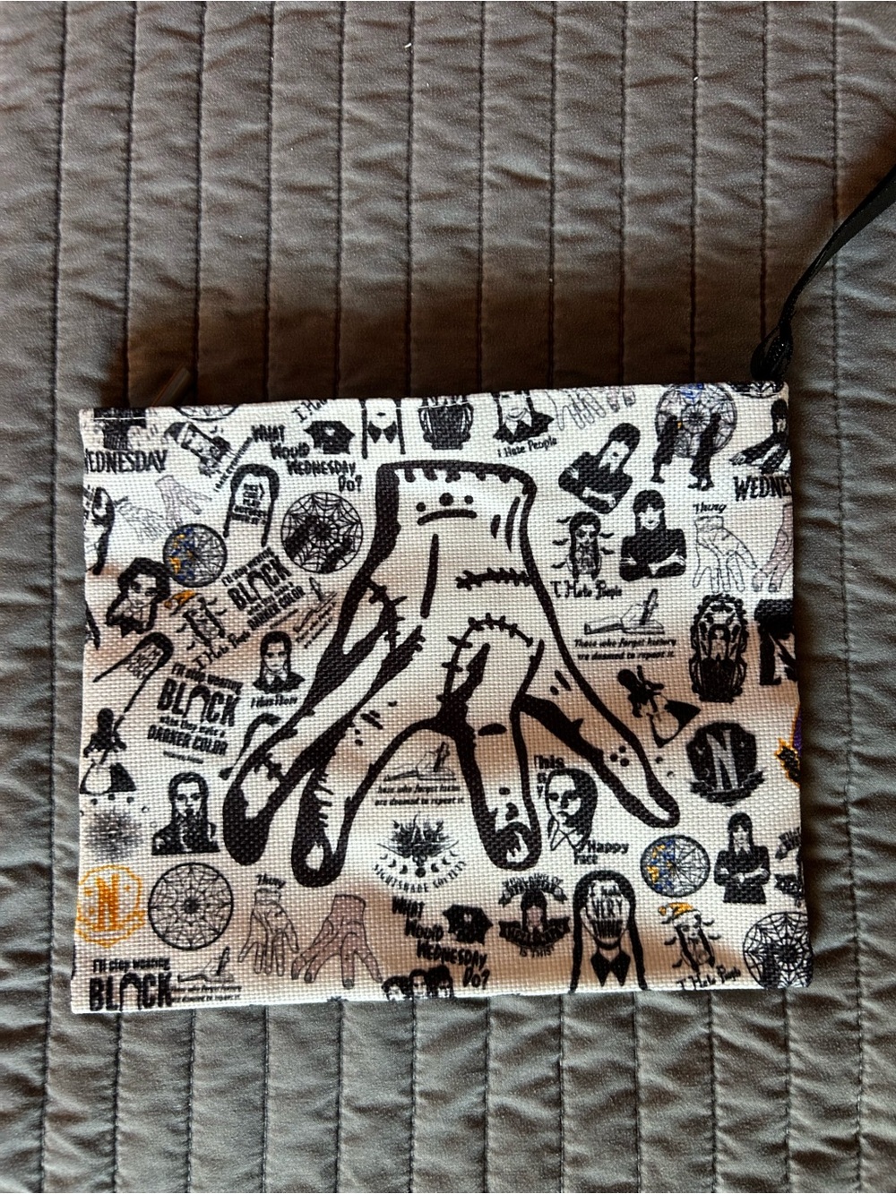 Wednesday Addams inspired pouch